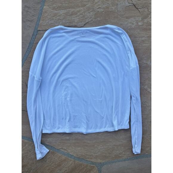 Beyond Yoga Powerbeyond Lite White Cropped Pullover Size Small Soft - Picture 3 of 3